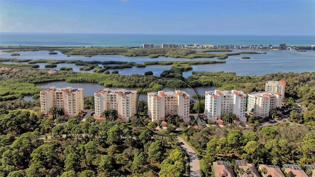 401 N Point Rd Unit 901, Osprey, FL 34229 - aerial overview of property's location with a nearby body of water and apartment complex / building