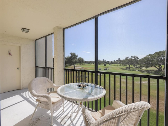 view of sunroom