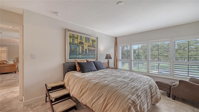 view of tiled bedroom