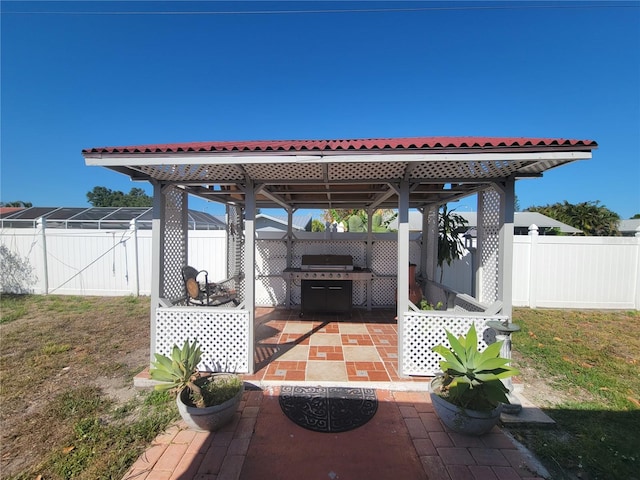 view of patio / terrace featuring area for grilling