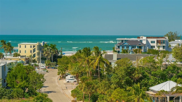 property view of water with a view of the beach