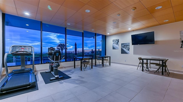 view of exercise room