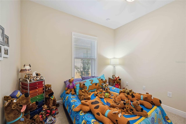 bedroom with carpet floors