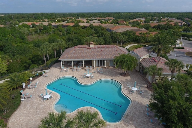 view of pool with a patio