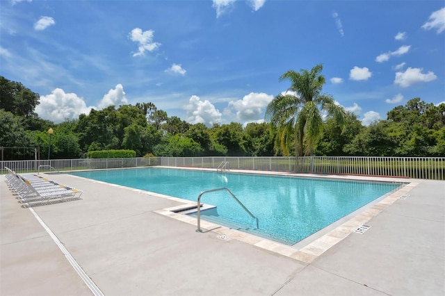 view of pool with a patio area