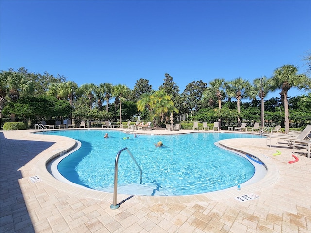 view of pool with a patio