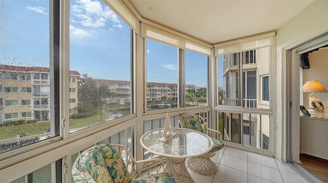 view of sunroom