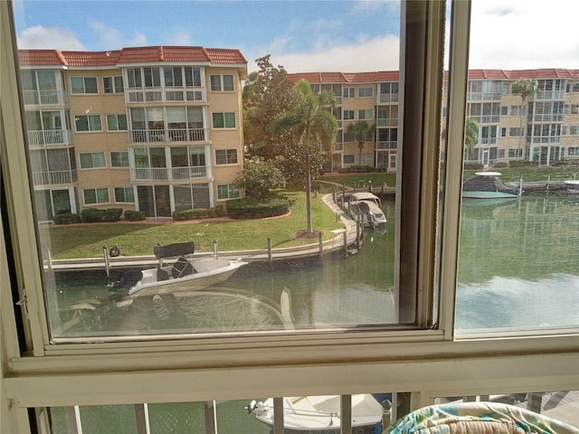 view of water feature