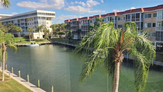 view of property view of water