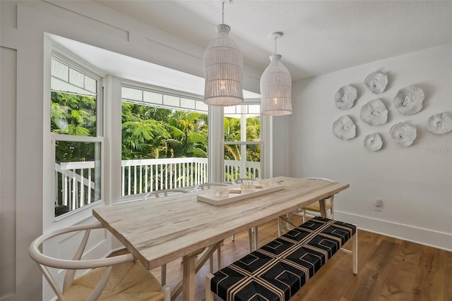 dining area featuring hardwood / wood-style floors