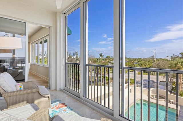 view of sunroom / solarium