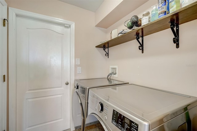 washroom featuring separate washer and dryer