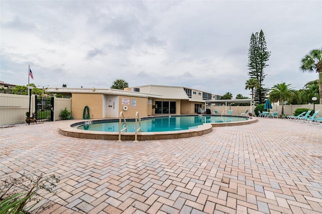 view of pool with a patio