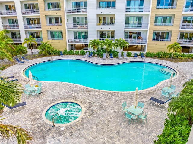 view of pool with a patio