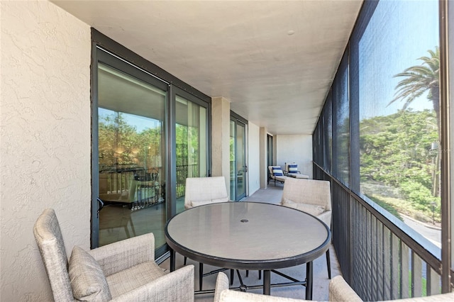 view of sunroom