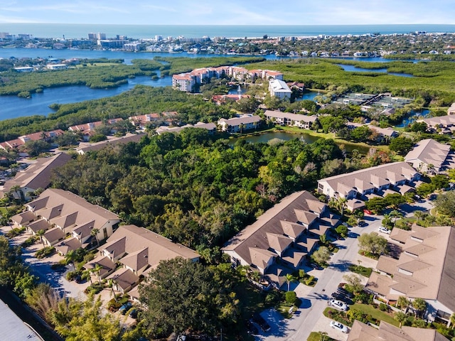 1654 Starling Dr Unit 201, Sarasota, FL 34231 - drone / aerial view with a water view and a residential view