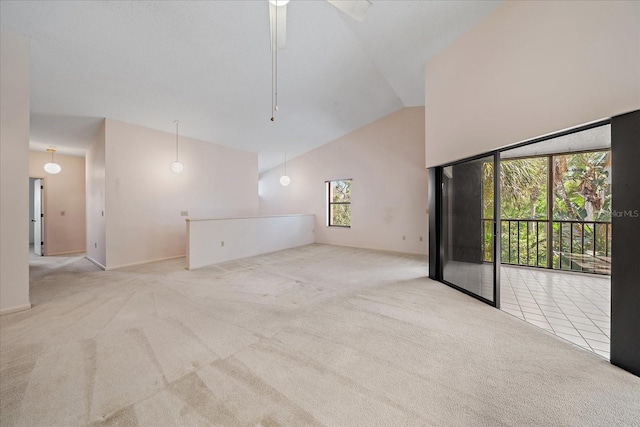 1654 Starling Dr Unit 201, Sarasota, FL 34231 - empty room with high vaulted ceiling and carpet