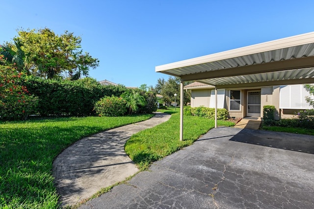 exterior space featuring a yard