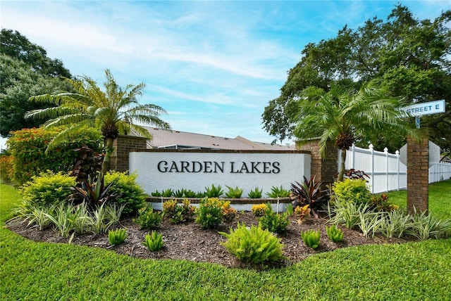 view of community sign