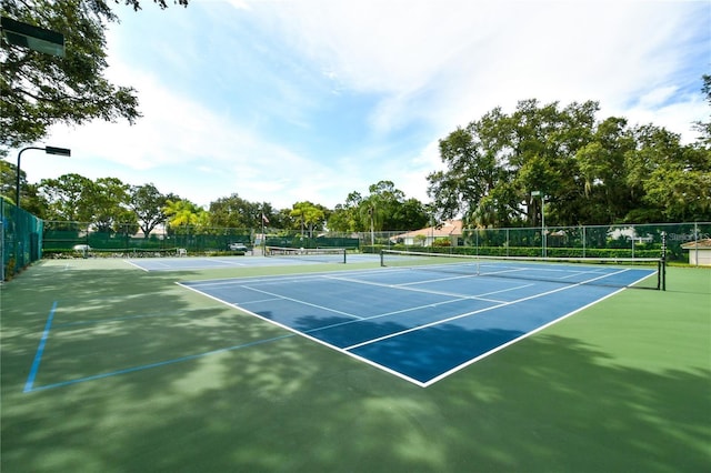 view of tennis court