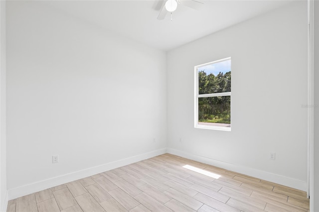 empty room featuring ceiling fan