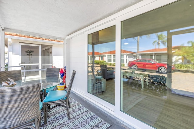 view of sunroom