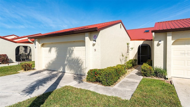 view of home's exterior featuring a garage