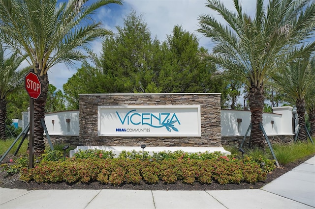 view of community sign