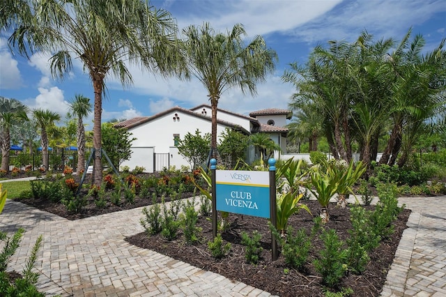 view of community sign