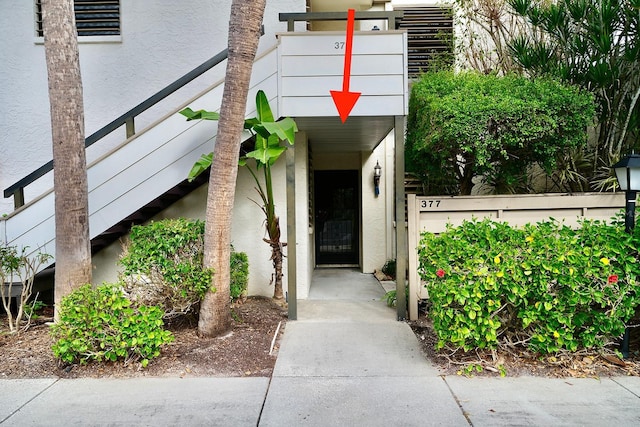 view of doorway to property