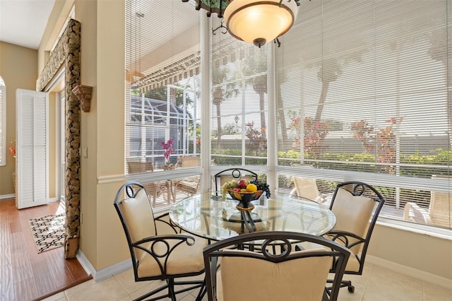 sunroom / solarium featuring a wealth of natural light