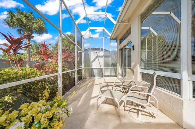 view of sunroom