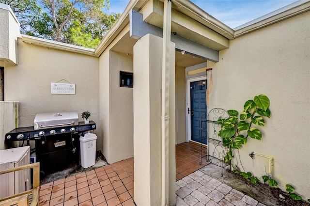 view of patio / terrace with a grill