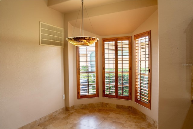 interior space featuring tile patterned flooring