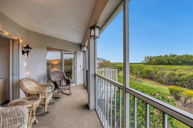 view of sunroom