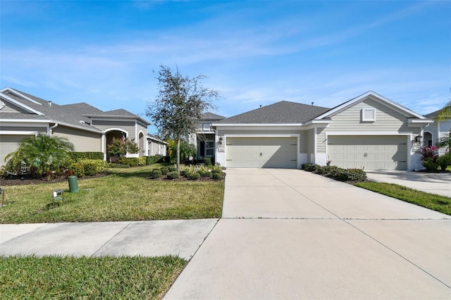 4618 Deep Creek Ter, Parrish, FL 34219 - ranch-style house with a front yard and a garage