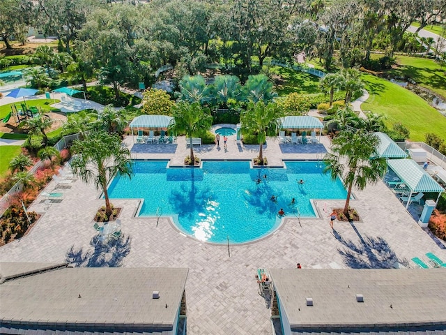 4618 Deep Creek Ter, Parrish, FL 34219 - view of pool featuring a patio area