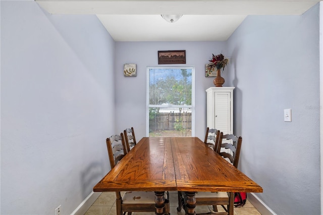 view of tiled dining area