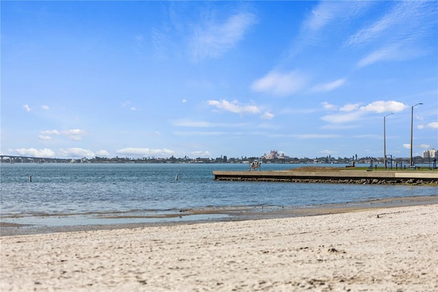 property view of water with a view of the beach