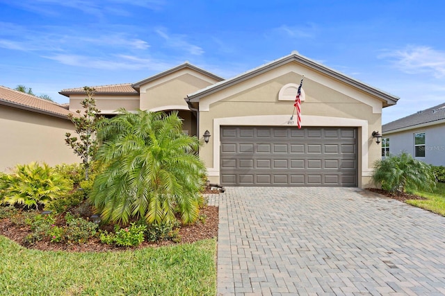 view of front of house featuring a garage