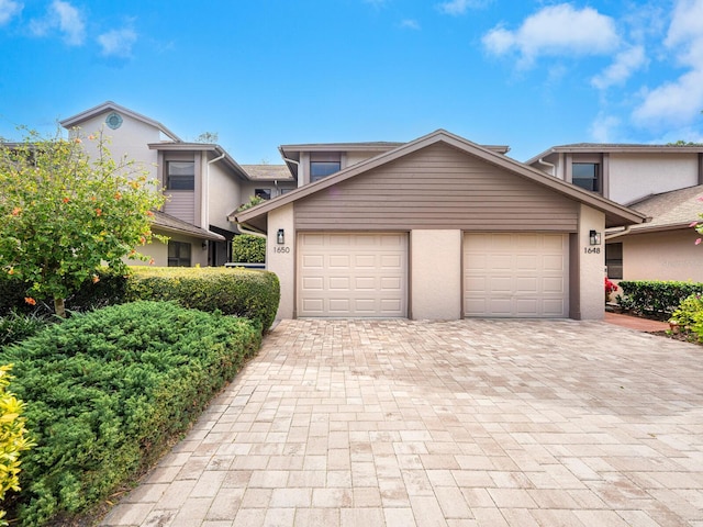 front of property featuring a garage