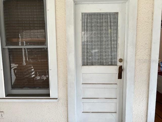 details featuring stucco siding