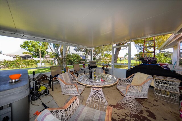 view of sunroom