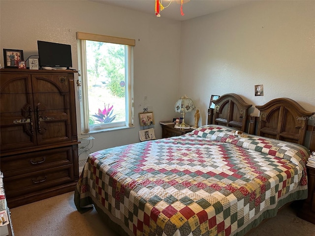 bedroom with carpet