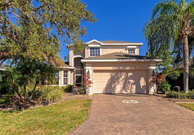 front of property featuring a garage