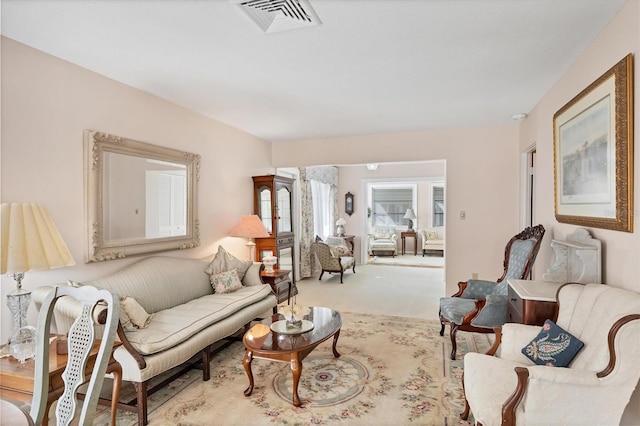 view of carpeted living room