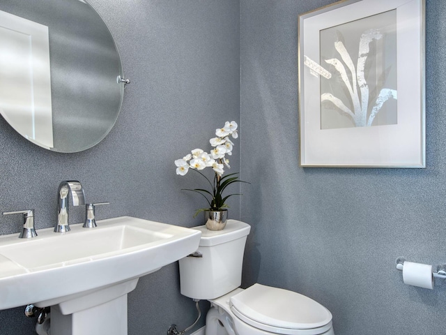 bathroom with toilet and sink