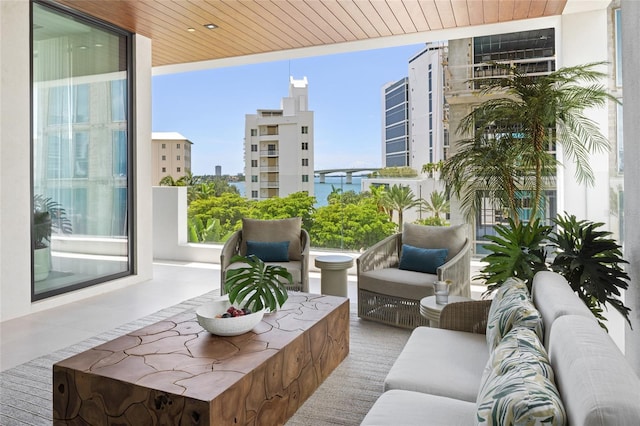 balcony with an outdoor living space