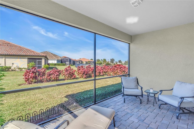 view of sunroom