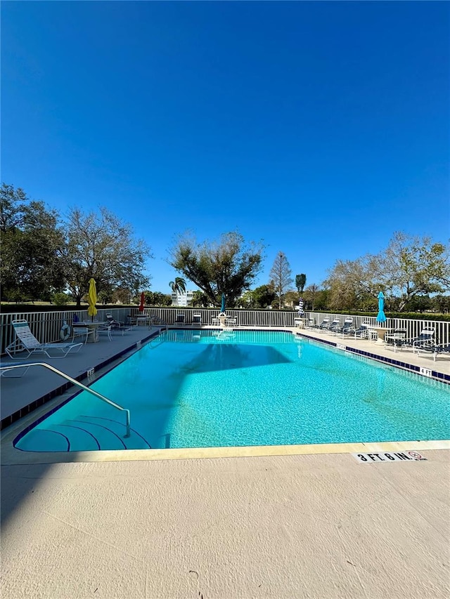 view of pool